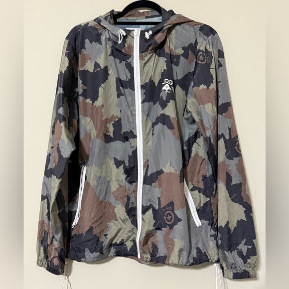 LRG men’s size small lightweight full zip camouflage windbreaker rain jacket - Picture 1 of 11